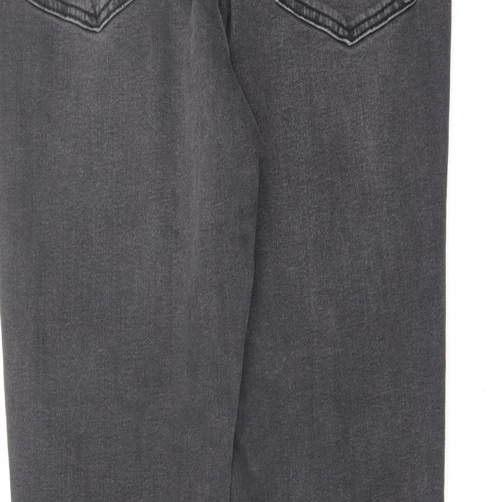 Denim & Co. Womens Grey Cotton Skinny Jeans Size 16 L30 in Regular Button