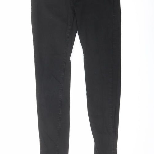 Voggo Womens Black Cotton Skinny Jeans Size 24 in L27 in Regular Button