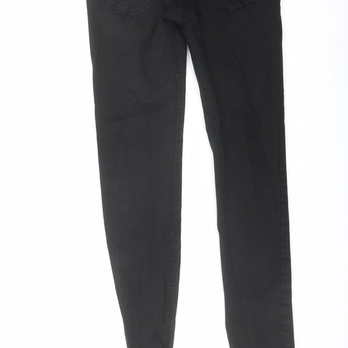 Voggo Womens Black Cotton Skinny Jeans Size 24 in L27 in Regular Button