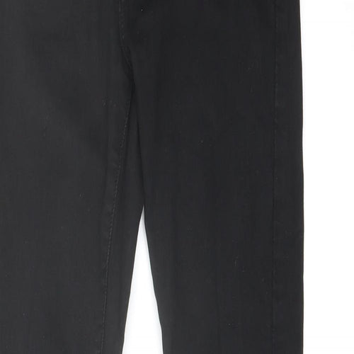 Voggo Womens Black Cotton Skinny Jeans Size 24 in L27 in Regular Button