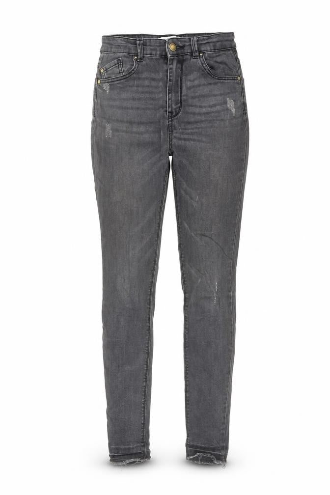 Pull&Bear Womens Grey Cotton Skinny Jeans Size 6 L28 in Regular Button