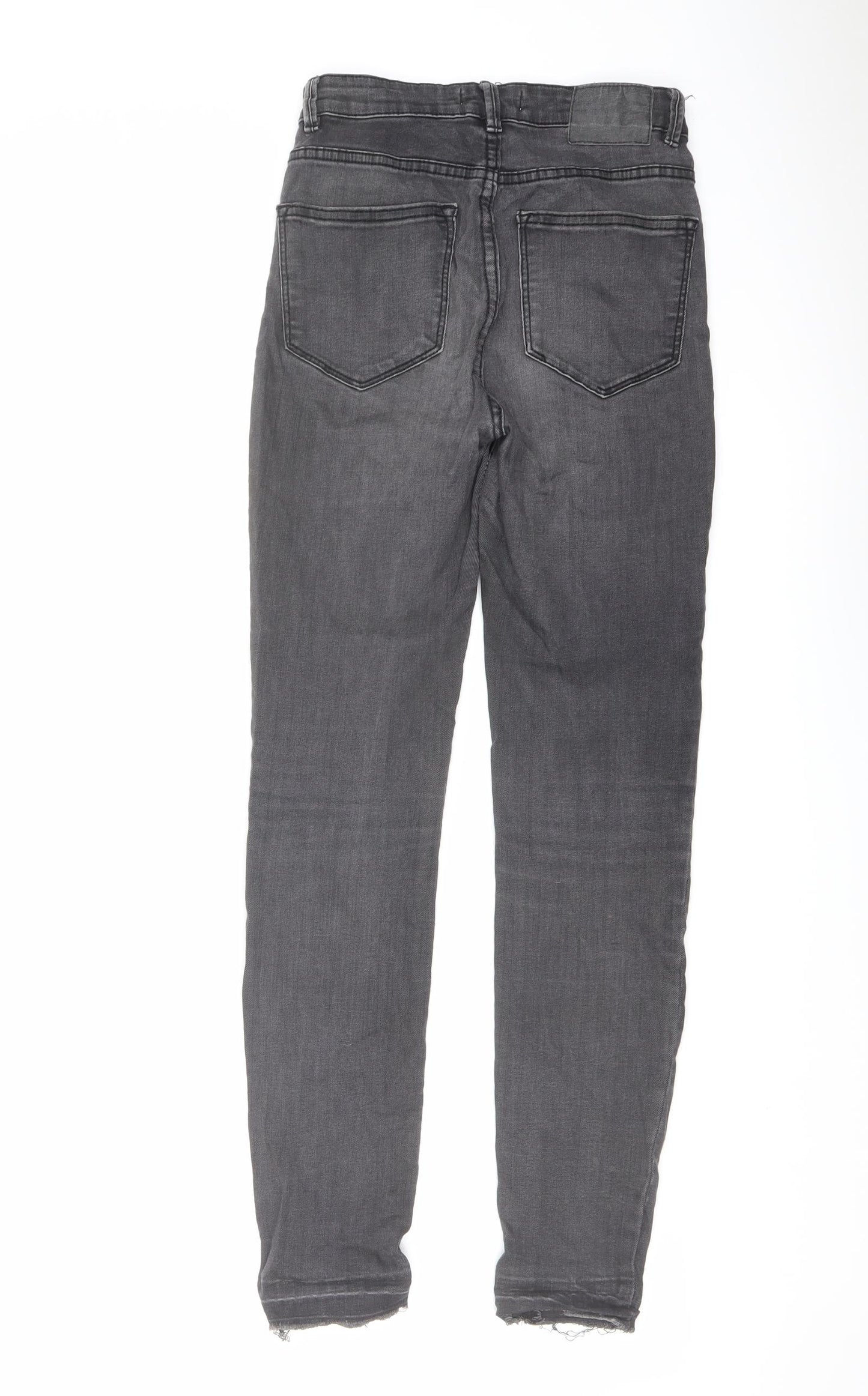 Pull&Bear Womens Grey Cotton Skinny Jeans Size 6 L28 in Regular Button