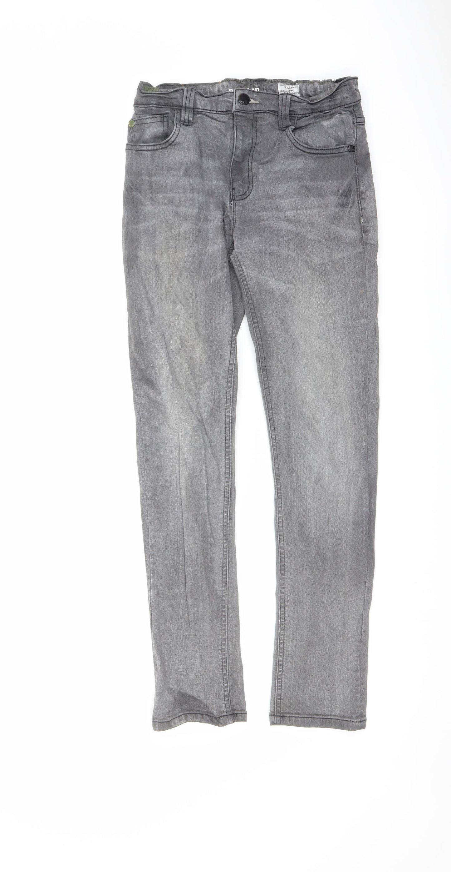 NEXT Boys Grey Cotton Skinny Jeans Size 10 Years Regular Button