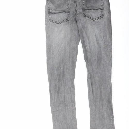 NEXT Boys Grey Cotton Skinny Jeans Size 10 Years Regular Button