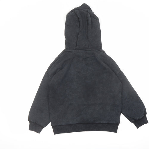 Marks and Spencer Boys Black Cotton Pullover Hoodie Size 7-8 Years Pullover - Stranger Things
