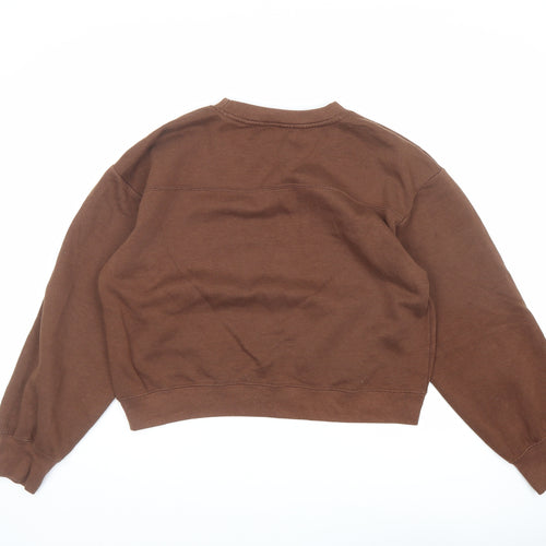 Zara Womens Brown Polyester Pullover Sweatshirt Size S Pullover