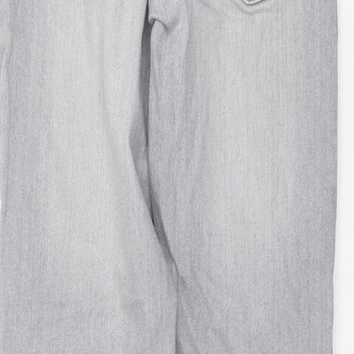 George Girls Grey Cotton Skinny Jeans Size 11-12 Years Regular Button