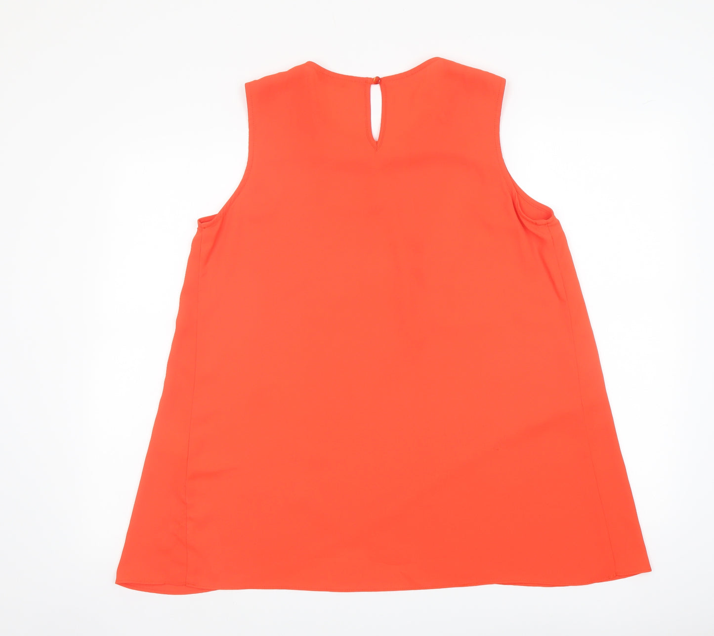 Roman Womens Orange Polyester Basic Tank Size 14 Round Neck