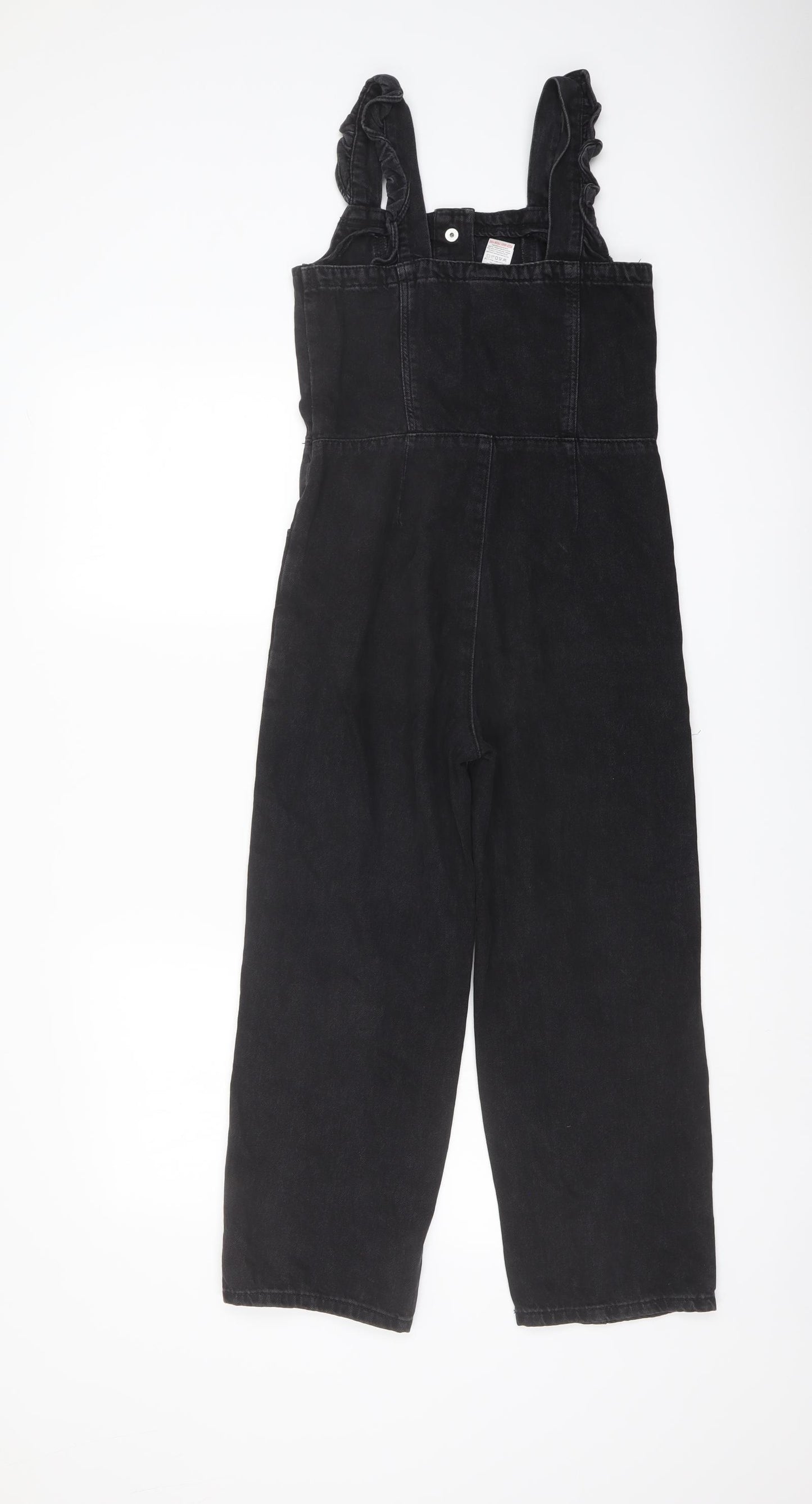 NEXT Girls Grey Cotton Jumpsuit One-Piece Size 10 Years Button