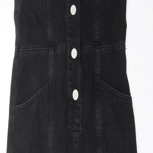 NEXT Girls Grey Cotton Jumpsuit One-Piece Size 10 Years Button
