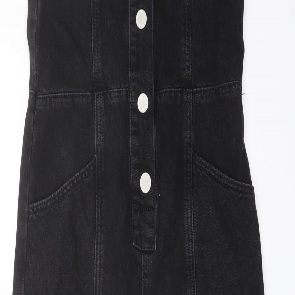 NEXT Girls Grey Cotton Jumpsuit One-Piece Size 10 Years Button
