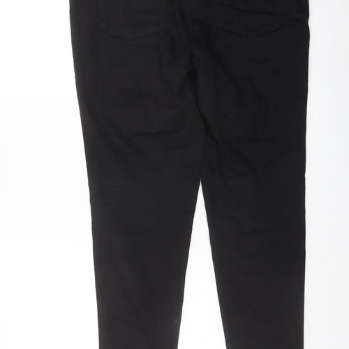 George Womens Black Cotton Tapered Jeans Size 16 L27 in Regular Button