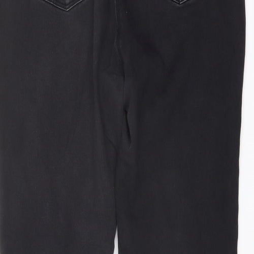 Papaya Womens Grey Cotton Skinny Jeans Size 18 L27 in Regular Button