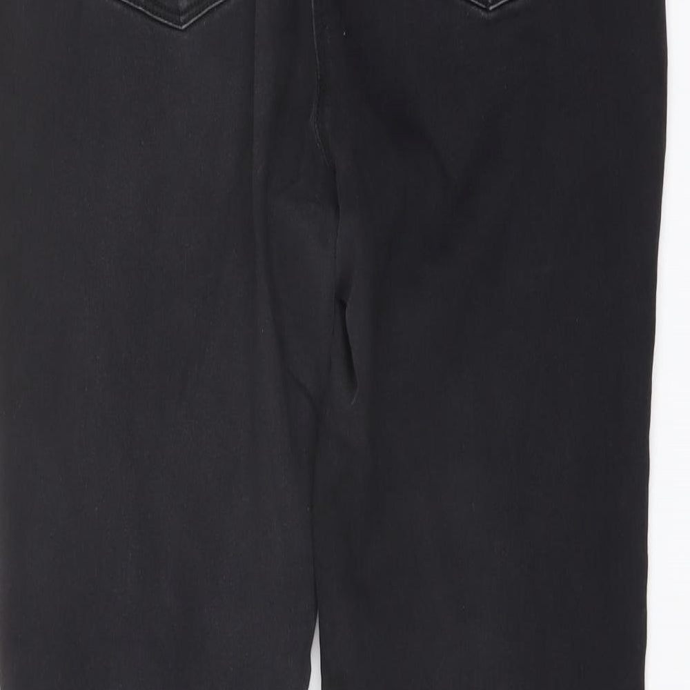 Papaya Womens Grey Cotton Skinny Jeans Size 18 L27 in Regular Button