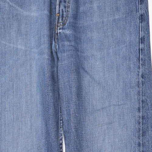 Levi's Mens Blue Cotton Straight Jeans Size 36 in L34 in Regular Button