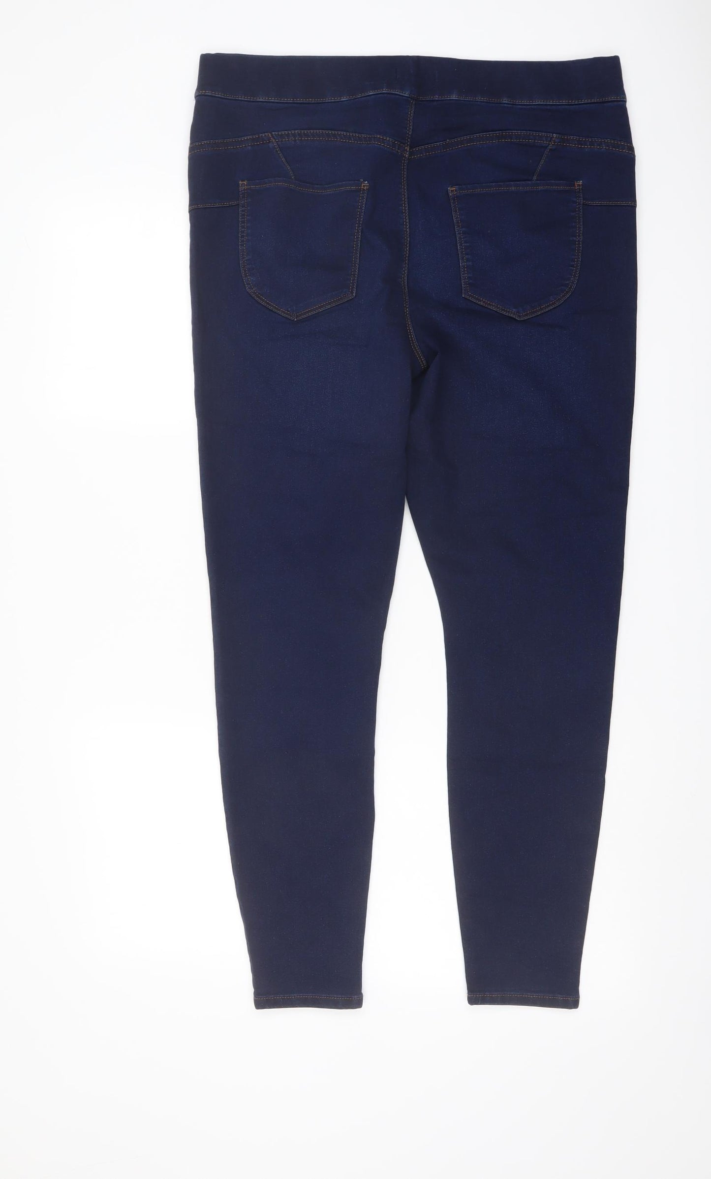 Papaya Womens Blue Cotton Jegging Jeans Size 16 L27 in Regular
