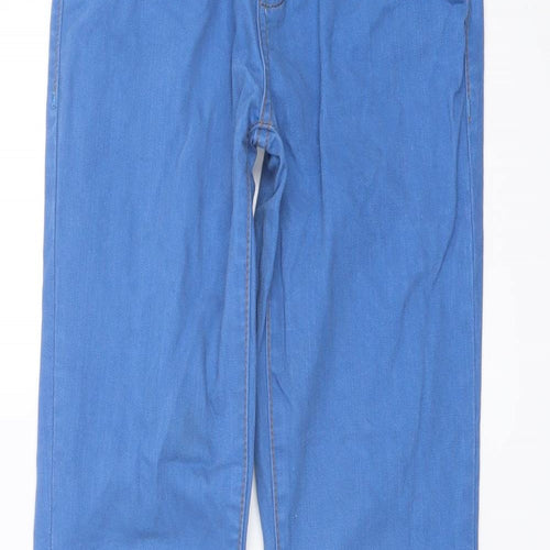 Mini Boden Boys Blue Cotton Straight Jeans Size 10 Years Regular Button