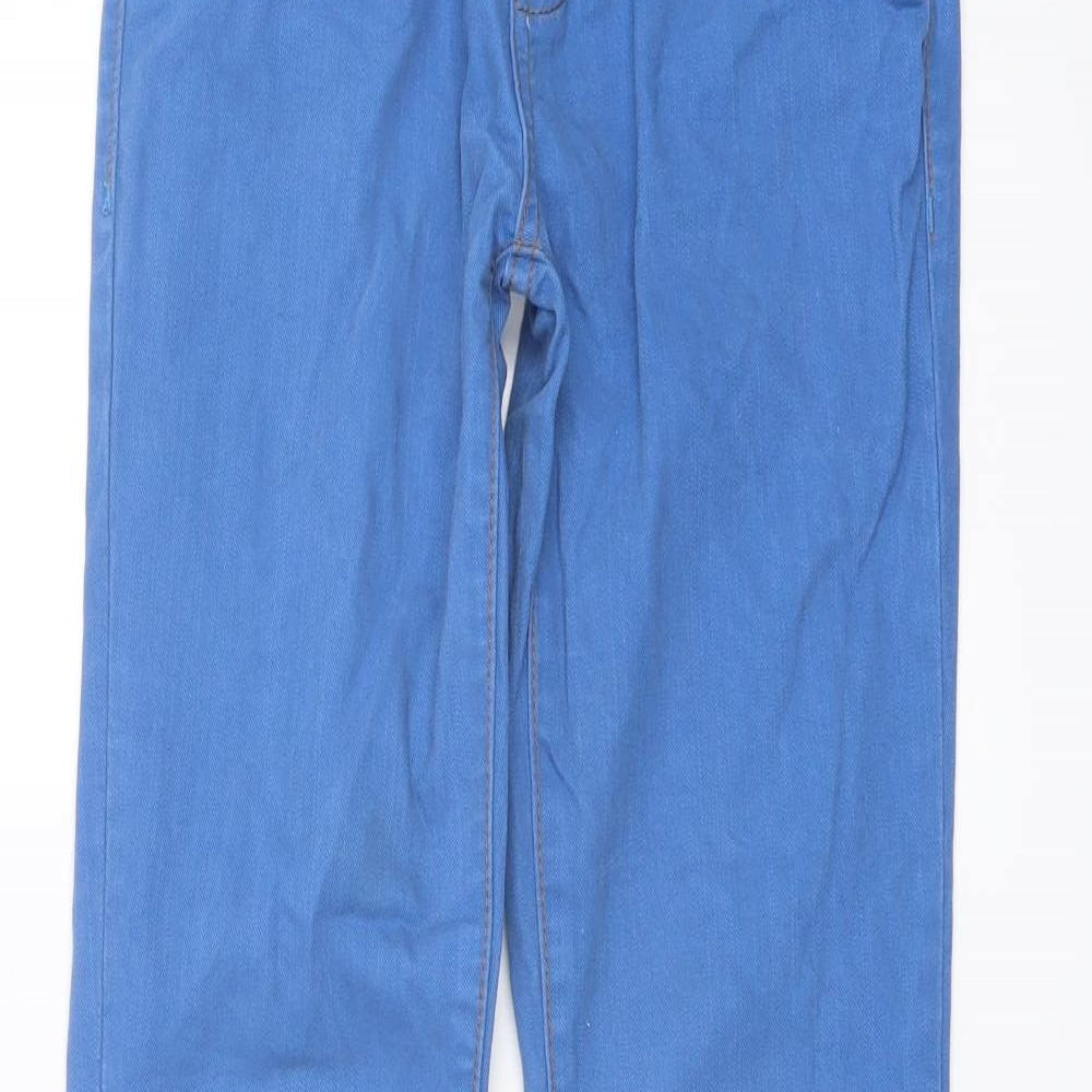 Mini Boden Boys Blue Cotton Straight Jeans Size 10 Years Regular Button