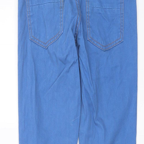 Mini Boden Boys Blue Cotton Straight Jeans Size 10 Years Regular Button