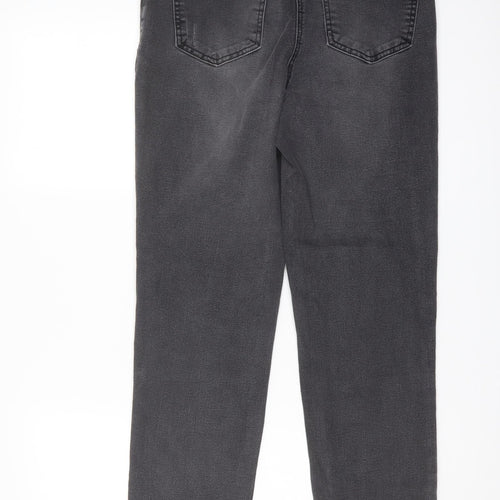George Womens Grey Cotton Tapered Jeans Size 12 L28 in Regular Button