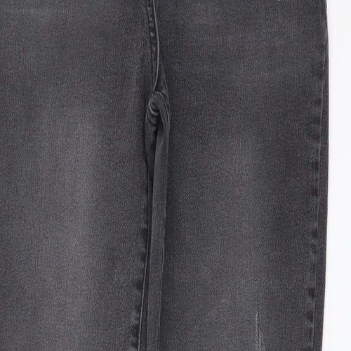 George Womens Grey Cotton Tapered Jeans Size 12 L28 in Regular Button