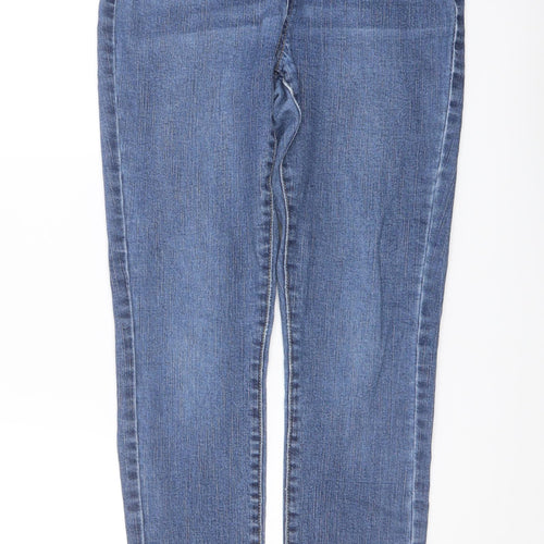 George Womens Blue Cotton Skinny Jeans Size 10 L28 in Regular Button