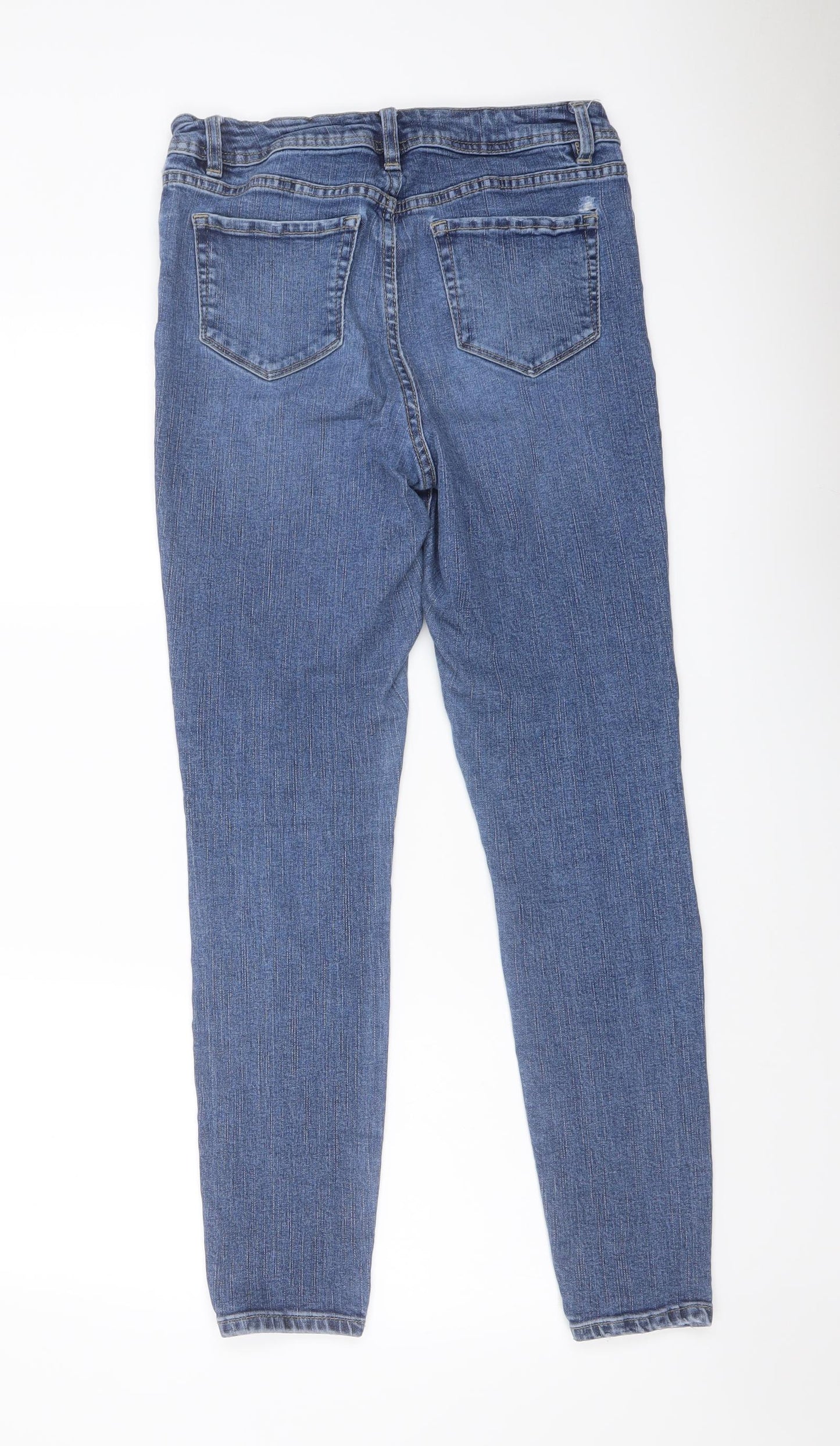George Womens Blue Cotton Skinny Jeans Size 10 L28 in Regular Button
