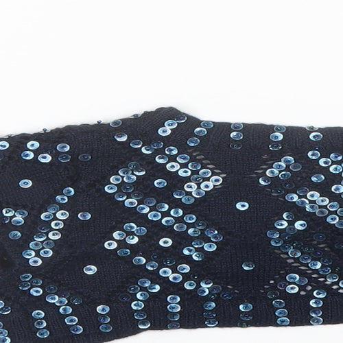 John Lewis Girls Blue V-Neck Acrylic Cardigan Jumper Size 5 Years Button - Cropped