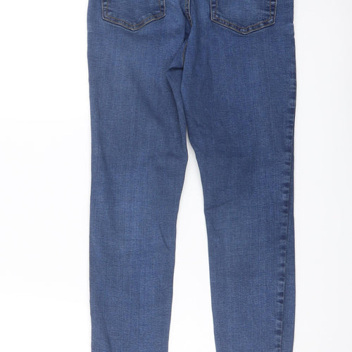 Denim & Co. Womens Blue Cotton Skinny Jeans Size 10 L24 in Regular Button