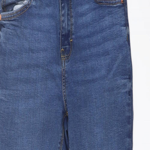 Denim & Co. Womens Blue Cotton Skinny Jeans Size 10 L24 in Regular Button