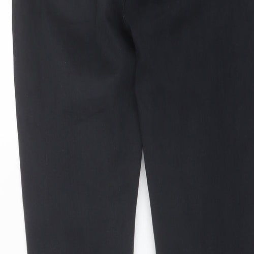 Topshop Womens Blue Cotton Skinny Jeans Size 28 in L24 in Regular Button - Frayed Hem