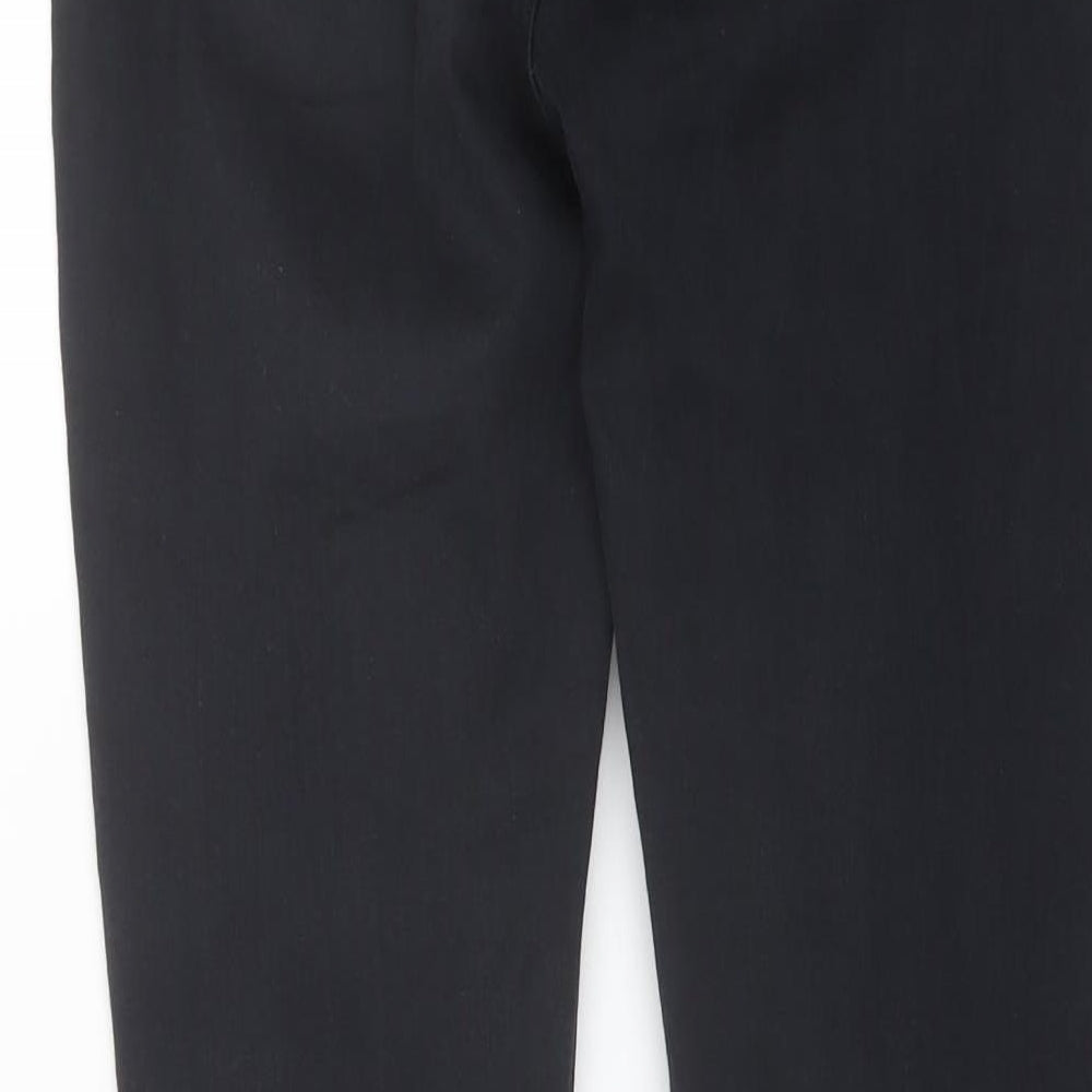 Topshop Womens Blue Cotton Skinny Jeans Size 28 in L24 in Regular Button - Frayed Hem