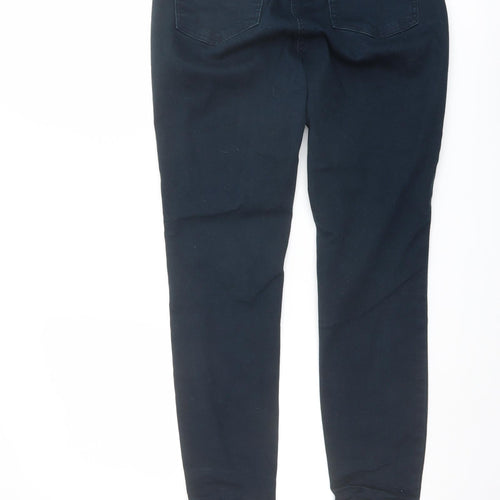 Denim & Co. Womens Blue Cotton Skinny Jeans Size 14 L26 in Regular Button