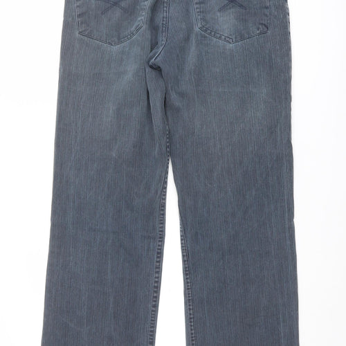 NEXT Mens Blue Cotton Bootcut Jeans Size 32 in L29 in Regular Button