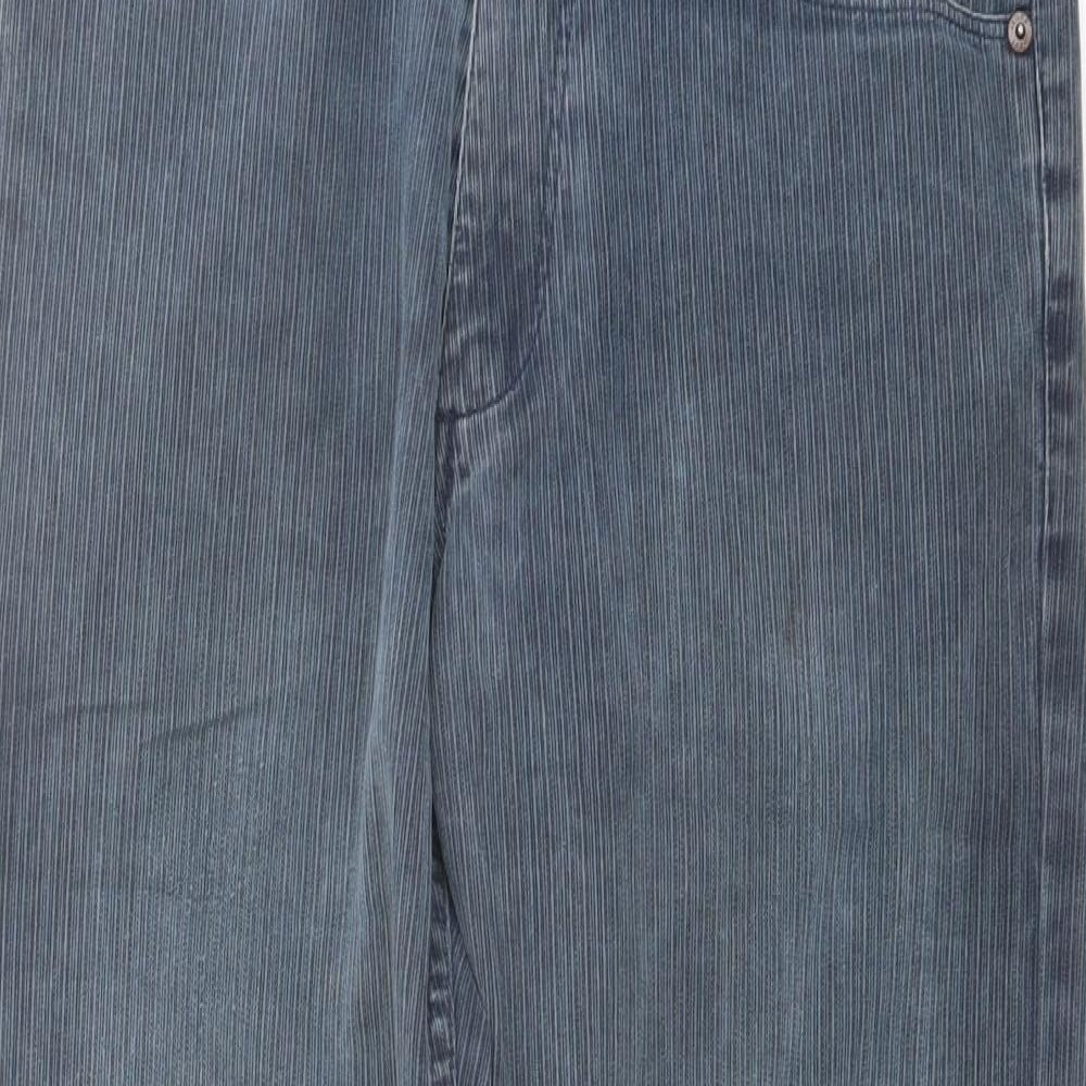 NEXT Mens Blue Cotton Bootcut Jeans Size 32 in L29 in Regular Button