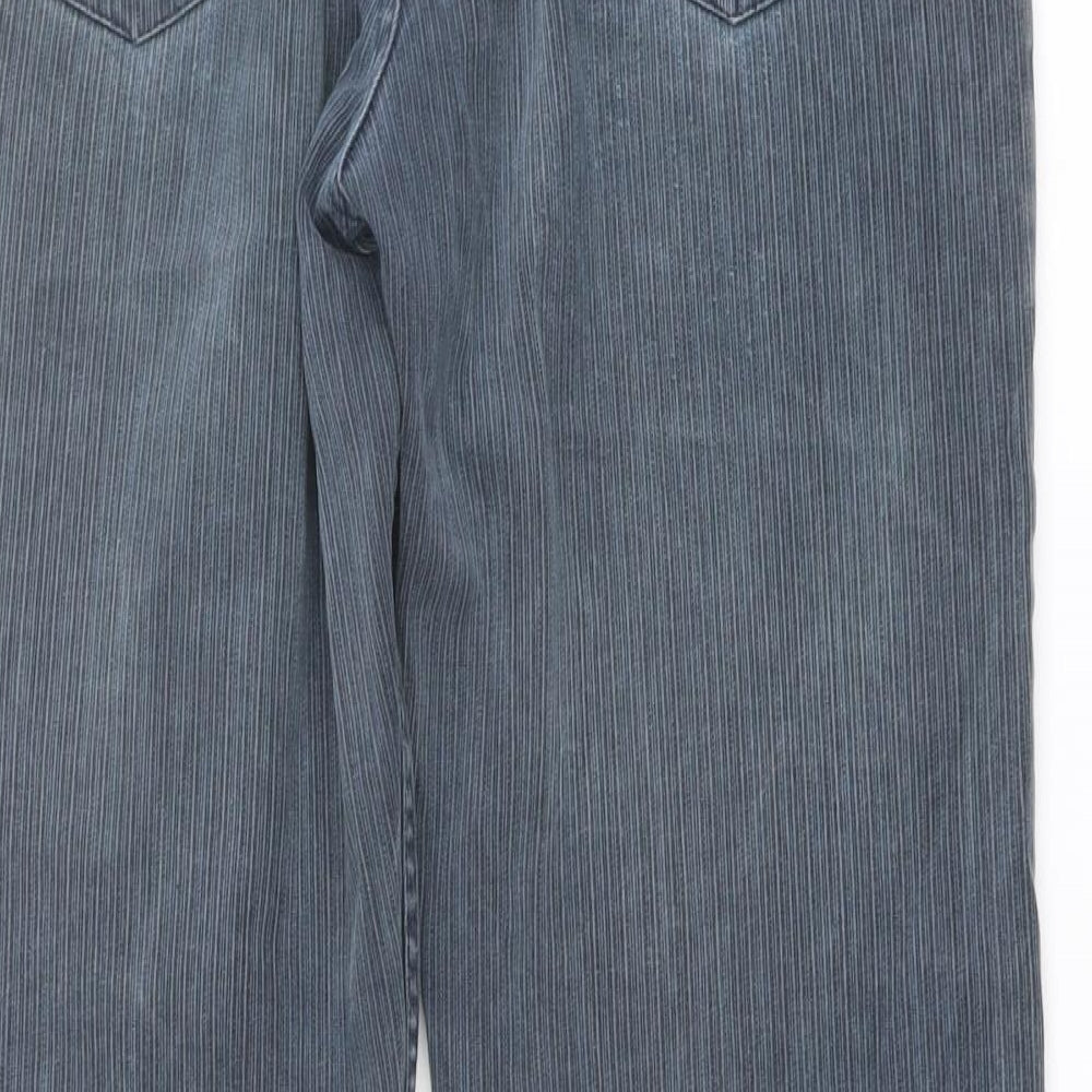 NEXT Mens Blue Cotton Bootcut Jeans Size 32 in L29 in Regular Button