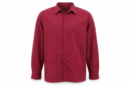Springfield Mens Purple Cotton Button-Up Size L Collared Button