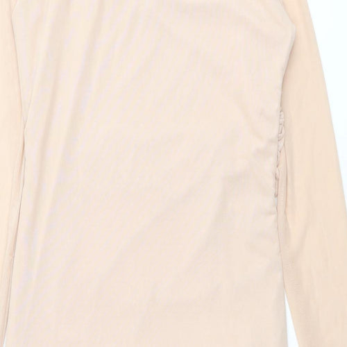Boohoo Womens Pink Polyester Bodycon Size 16 Square Neck