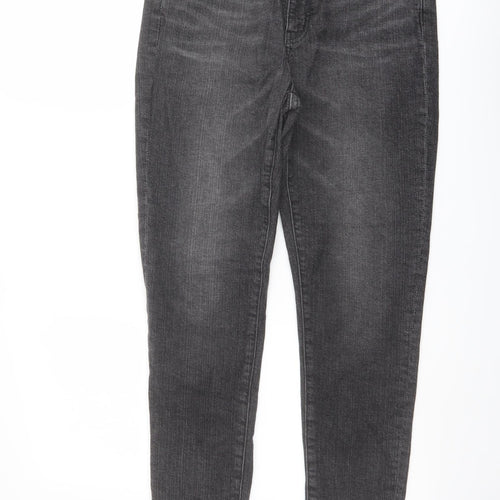ERSDGG Womens Grey Cotton Skinny Jeans Size 28 in L27 in Regular Button