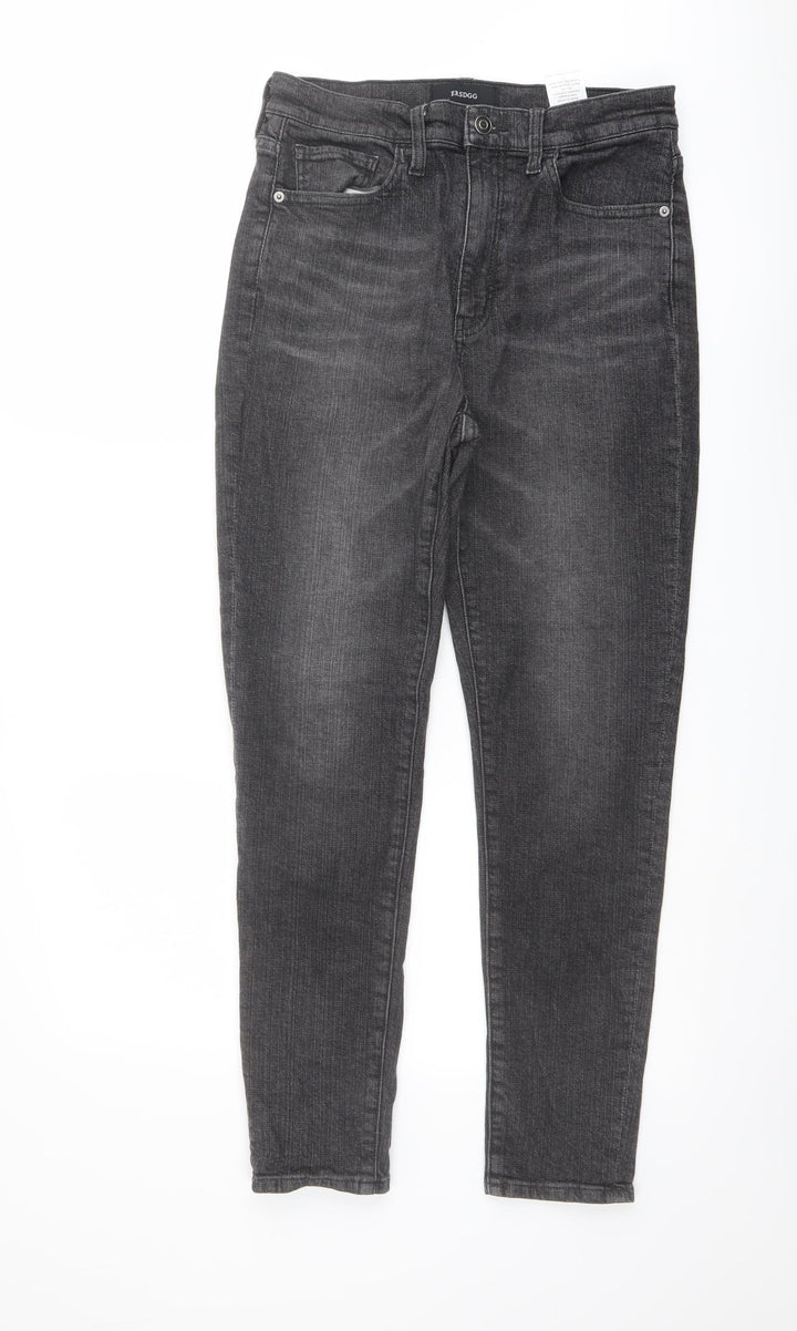 ERSDGG Womens Grey Cotton Skinny Jeans Size 28 in L27 in Regular Button
