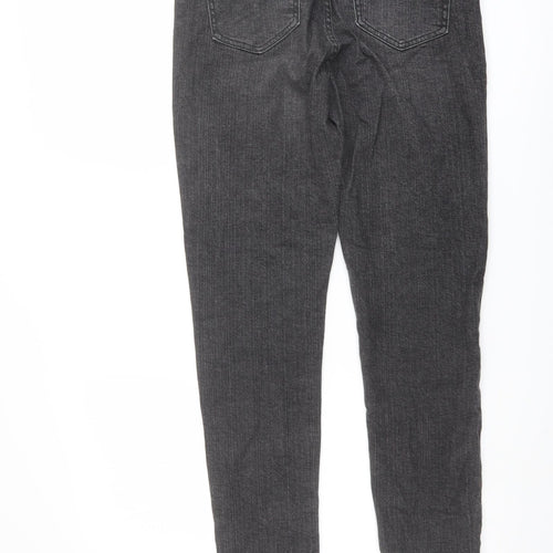 ERSDGG Womens Grey Cotton Skinny Jeans Size 28 in L27 in Regular Button