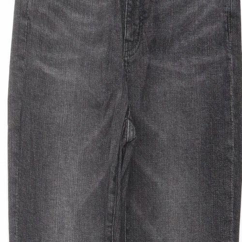 ERSDGG Womens Grey Cotton Skinny Jeans Size 28 in L27 in Regular Button