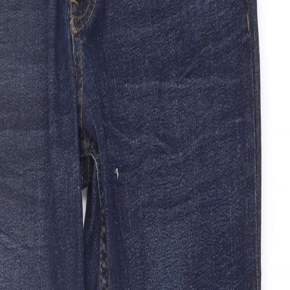 F&F Boys Blue Cotton Straight Jeans Size 10 Years Regular Button