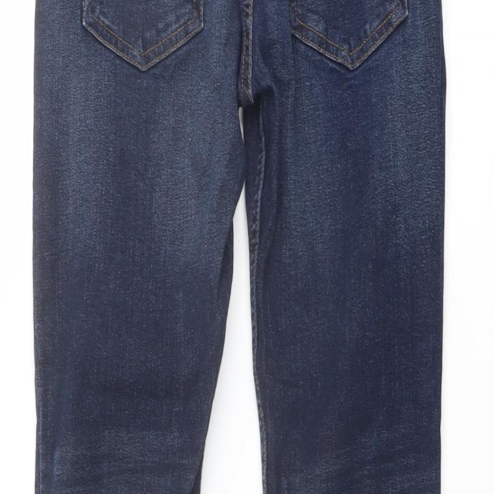 F&F Boys Blue Cotton Straight Jeans Size 10 Years Regular Button