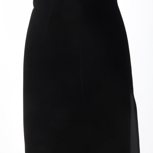 Sophia Defol Womens Black Polyester Tank Dress Size 10 Square Neck Pullover