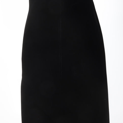 Sophia Defol Womens Black Polyester Tank Dress Size 10 Square Neck Pullover