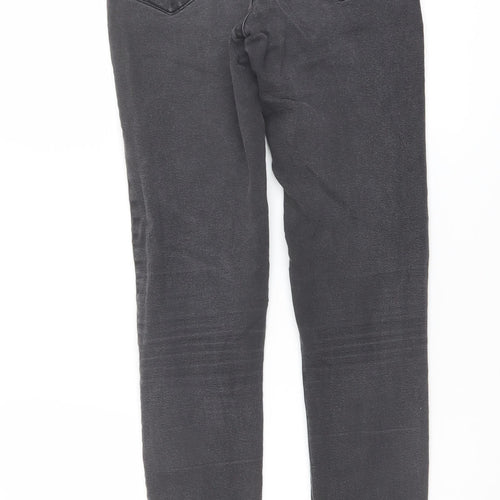 Denim & Co. Womens Grey Cotton Skinny Jeans Size 10 L29 in Regular Button