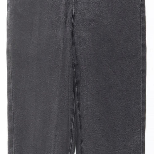 Denim & Co. Womens Grey Cotton Skinny Jeans Size 10 L29 in Regular Button