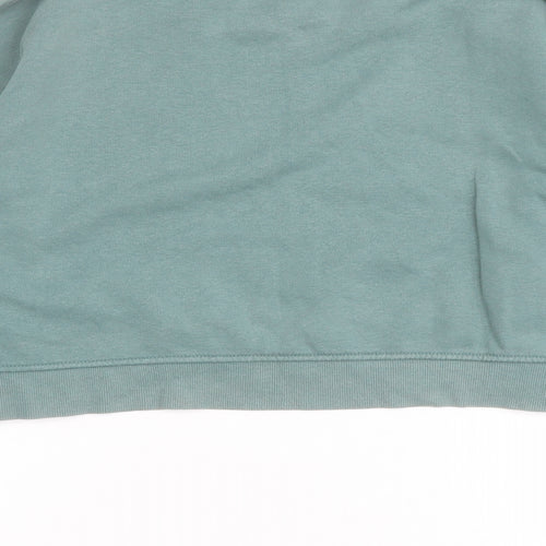 Zara Womens Green Cotton Pullover Sweatshirt Size S Pullover