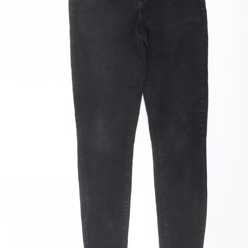 Denim & Co. Womens Black Cotton Skinny Jeans Size 10 L27 in Regular Button